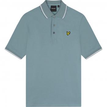 Lyle and Scott Men's Slate Blue White Tipped Polo Shirt - Male - Blue - Medium