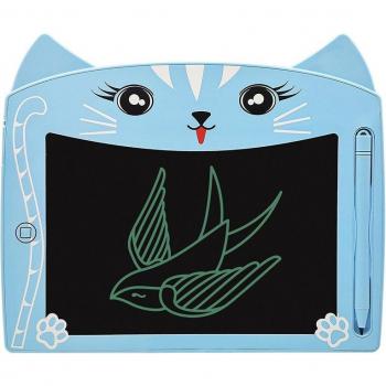 DAM Tableta de dibujo y escritura LCD de 8 pulgadas, diseño Gatito, portátil, con bloqueo de borrado, medidas: 23x0x18cm