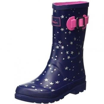 Joules Jnr Printed Welly - Botas para niñas, Azul