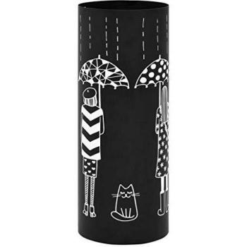 vidaXL Umbrella Stand Women Steel Black