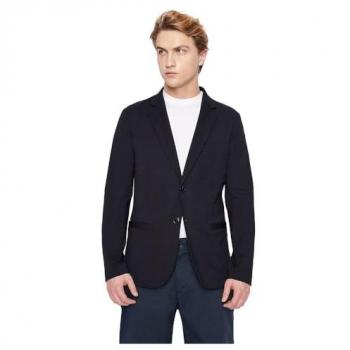 Armani Exchange Men's Blue One-Button Blazer, Casual Style, Size XL
