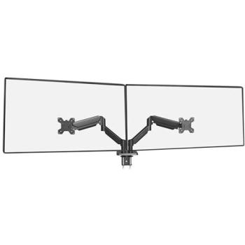 Soporte Dual de Brazo para Monitor Mars Gaming MARM-PRO2, Compatible con VESA 75x75 y 100x100, Para Pantallas de 13 a 27, Carga Máxima de 10kg,