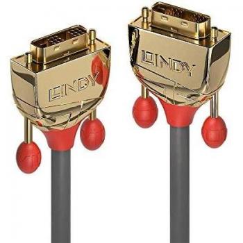 Cable de Extensión DVI-D Dual Link 25 m - Lindy Oro, Gris
