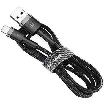 Baseus Cafule Durable Nylon Braided Cable USB to USB-C QC3.0 3A 1M Black - Grey (CATKLF-BG1)