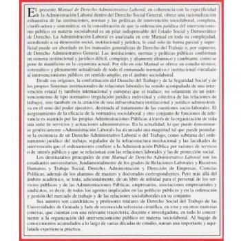 Manual de derecho administrativo laboral