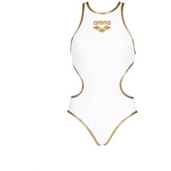 Bañador Deportivo de Una Pieza Arena One Big Logo para Mujer, Tejido MaxLife Eco, Secado Rápido, Resistente al Cloro y Protección UPF 50+ UV