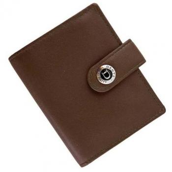 Dents RFID-Blocking Smooth Nappa Leather Business Card Holder in English Tan/Olive - Personalizable