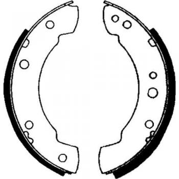 Juego de zapatas de freno HELLA 8DB 355 000-541 - Sistema de frenos Lockheed para FORD y LDV