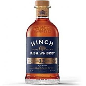 Hinch 12 Años Irish Whiskey con Acabado Amarone 46% Vol - Edición Limitada, Sabor Rico y Frutal, Suave Final