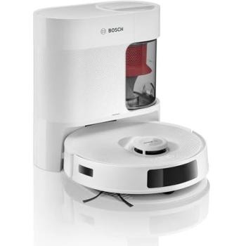Aspirador Robot Bosch Spotless + BCRD1W con Wischfunktion, 11.000 Pa de Potencia de Succión, Estación de Servicio en Seco, Navegación Infrarroja y Cepillo de Carbon