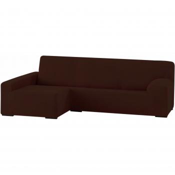 Eysa Italia Ulises Funda Chaise Longue elástica, Textura, Marron, 250-310 cm