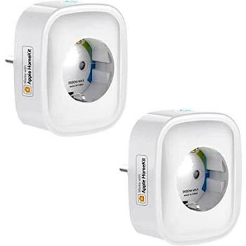 Enchufe Inteligente WiFi con Apple HomeKit 16A, Enchufe con Control Remoto por APP