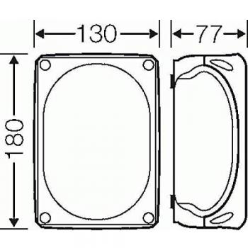 Hensel DK1006G Junction Box, 2.5-6 mm² 3-phase, 10 mm² 1-phase, IP66 Rated, Dimensions 180x130x77 mm