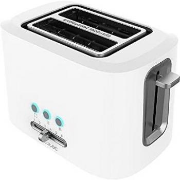 Cecotec Tostadora Vertical Toast&Taste Blanco & Negro (Blanco, Doble Ranura Corta