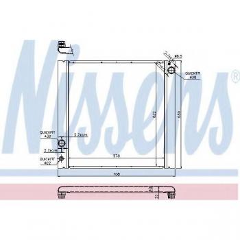 Radiador Nissens 64329 para refrigeración del motor