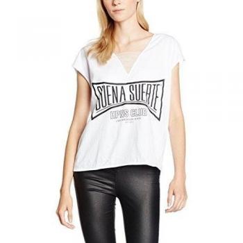 Happiness Logomania Streetstyle-Tami, Top para Mujer, Blanco