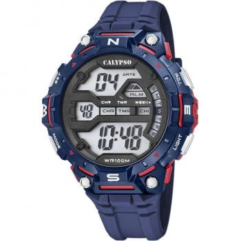 Calypso Reloj Digital For Man K5815/2 - Modelo de hombre con correa de caucho azul