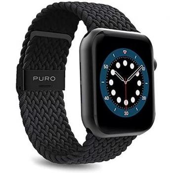 Correa de Nylon Loop Negra Compatible con Apple Watch 38/40/41 mm