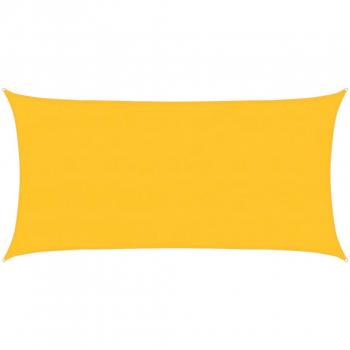 Toldo de vela rectangular HDPE 160g/m² Amarillo 4x7 m