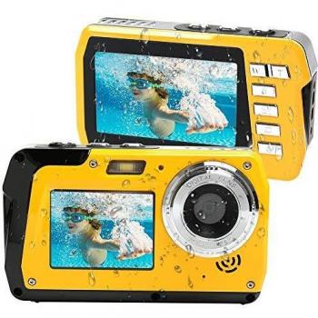 Lincom Camara Acuatica Camara de Fotos Acuatica 2.7K Cámara Full HD 48.0 MP con Pantalla Dual para Selfie Camaras Acuatica Submergible Resistente