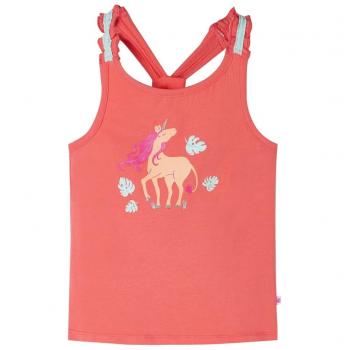 Camiseta de tirantes infantil color coral 116