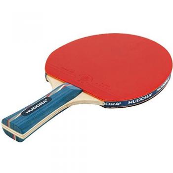 Raqueta de Tenis de Mesa Infantil Hudora New Topmaster 76266, Color Rojo, Talla Única