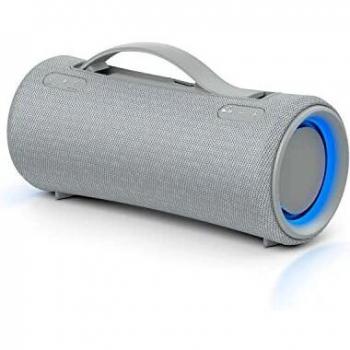 Sony SRS-XG300 - Altavoz inalámbrico bluetooth portátil con iluminación y un potente sonido, resistente al agua, 25 horas de duración de la batería, carga de smarphone y carga rápida, gris claro