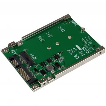 StarTech M.2 NGFF SSD to 2.5 SATA Adapter Converter - 7mm Height, Open-Frame Bracket, Not Compatible with NVMe