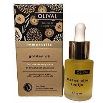 Olival Immortelle Golden Facial Oil for Sensitive and Dry Skin, 15 ml