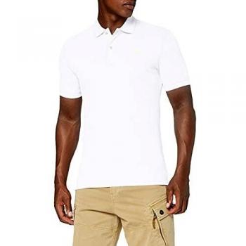 G-Star Raw Dunda Slim Fit Short Sleeve Polo Shirt White M Organic Cotton Sustainable