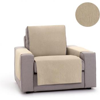 Protector Cubre Sofá Funda de Sofa Adaptable modelo Chenilla - Color Beige, diseño Elite, para 1 Plaza o Relax