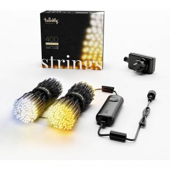 Cadena de luces Twinkly CCT negra de 400 bombillas 32 m