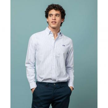 Camisa Oxford Scotta 1985 de hombre corte regular de rayas en color azul