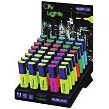 STAEDTLER City Lights - Expositor con 80 marcadores fluorescentes