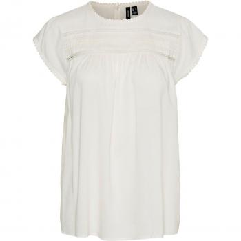 Vero Moda Women's Short Sleeve Lace Detail Top Vmdebbie