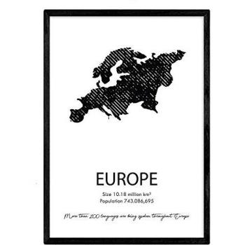 Póster de Europa - Alta Calidad - Tamaño A4 - Envío Rápido