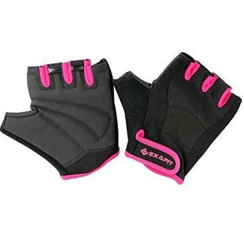 EXAFIT XGLOVEW Guantes de Gimnasio, Mujer, Negro/Rosa, S