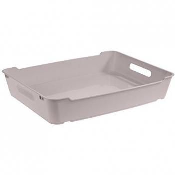 Caja de Almacenaje Lotta A4 Superficie Texturizada Polipropileno Gris 37x28x6.5 cm