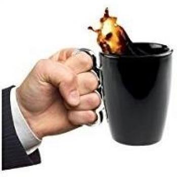 Taza de Cerámica Diseño Puño Americano Negro