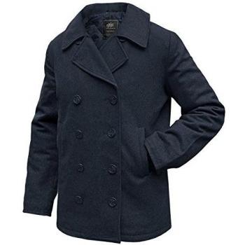 Alpha Industries de guisantes USN abrigo chaqueta - Colour negro Dkl.-Blau XL
