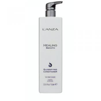 L'ANZA Healing Smooth Acondicionador Abrillantador Antiencrespamiento 1000 ml con Queratina para Nutrir y Reparar el Cabello, Efecto Suave y Belleza