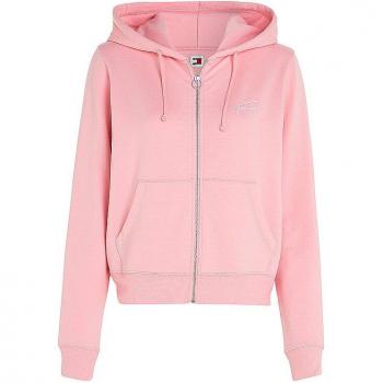 Elegant Fleece-Lined Hooded Sweatshirt in Pink - XS