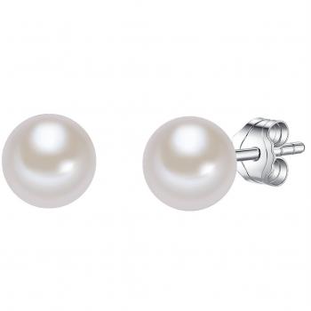 Pendientes de perlas Valero Pearls en plata esterlina con perlas cultivadas de agua dulce, 1 ct para dama