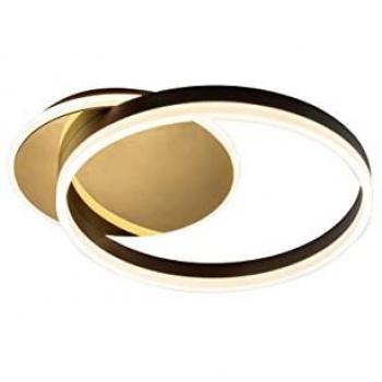 Luz de Techo LED Integrada Oriel Semi Flush Oro y Negro Mate 3000K 1400Lm