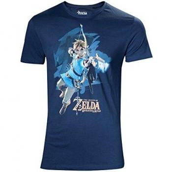 The Legend of Zelda Breath Of The Wild - Link With Arrow Camiseta Azul XL