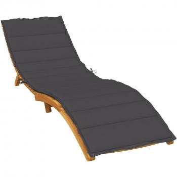 Cojín de cama Mélange antracita 200x50x4 cm