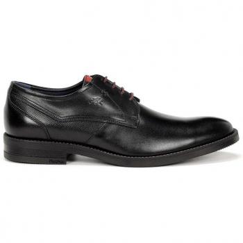 Fluchos Theo - Zapatos de cordones de hombre en piel (Negro)