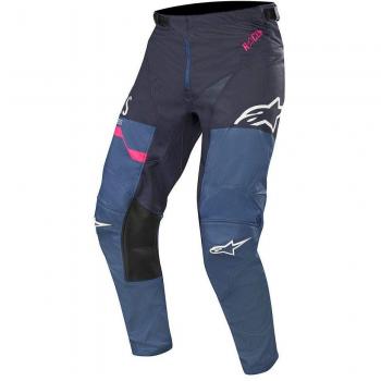 Alpinestars 2019 MX - Pantalón para hombre, diseño de bandera de carreras, color azul marino y rosa, Hombre, azul, 34