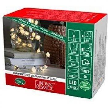Cadena luminosa LED decorativa de hojas y flores 25 luces