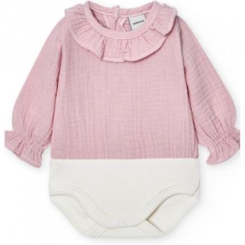 BABIDÚ - Pack de 2 bodys cuello volante bambula